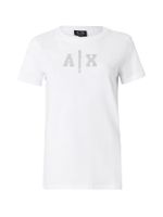 ARMANI EXCHANGE Majica  srebro / prozirna / bijela