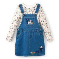 Minnie Maus - Set aus Jeanskleid und Oberteil für Kinder