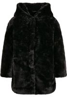 Girls' Teddy Hooded Coat Black