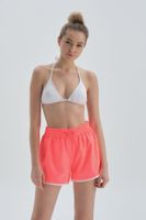 Dagi Fuchsia Elastic Waist Micro Marine Shorts