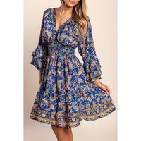 Minikleid Mit Print, Royalblau