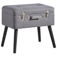 Xora TABURET, dřevo, textil, kompozitní dřevo, 50/46/35 cm