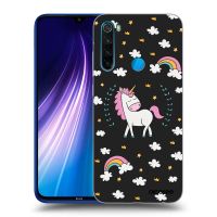Silikónový čierny obal pre Xiaomi Redmi Note 8 - Unicorn hviezdne nebo