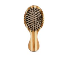 Plochá bambusová mini kefa s diviačími a nylonovými štetinami Zenz Boar Brush Mini - 140x60 mm + darček zadarmo