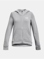 Mikina Under Armour Rival Fleece LU FZ Hoodie-GRY