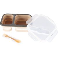 Zopa Silicone Lunch Box Large jedilni set Sand Beige 21x15 cm 1 kos