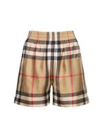 Tawney Silk Twill Check Shorts