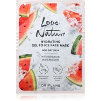 Oriflame Love Nature Gel To Ice Organic Watermelon vlažilna maska za obraz za suho kožo 10 ml