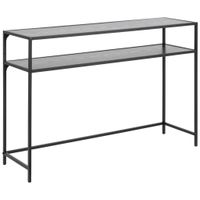 KONZOLOVÝ STOLÍK, čierna, kompozitné drevo, 120/79/35 cm