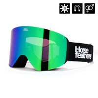HORSEFEATHERS Okuliare na snowboard Colt - black/mirror green BLACK
