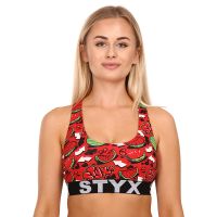 Női sportmelltartó Styx sport art dinnye (IP1459) L