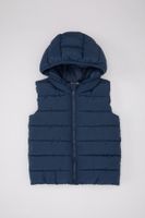 DEFACTO Baby Boy Water Repellent Hooded Zippered Pocket Puffer Vest