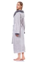 Dámský župan LaL 9145 - dlouhý Světle šedá XL