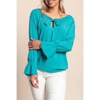 Plus Size Bluza S 3/4 Rukavima, Petrol