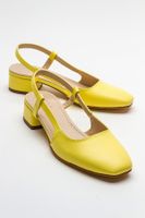 LuviShoes 66 Women's Yellow Heeled Sandals