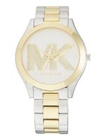 MICHAEL Michael Kors Analogni sat 'SLIM RUNWAY'  zlatna / srebro / prozirna