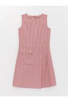 LC Waikiki Crew Neck Plaid Girl's Dress