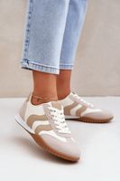 PS1 Hagyományos Női Sneakers Eko Bőrből Bézs Maretina