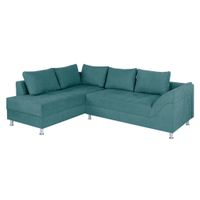P & B ROHOVÁ SEDAČKA, textil, kompozitné drevo, tyrkysová