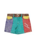 Color Block Denim Shorts