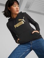 Puma ESS+ Metallic Logo Hoodie TR Sweatshirt Schwarz