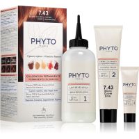 Phyto Color боя за коса с растителни екстракти цвят 7.43 Copper Golden Blonde 3 бр.