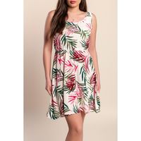 Sommerliches Minikleid Mit Print, Weiß