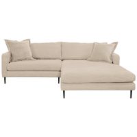 P & B ROHOVÁ SEDAČKA, textil, krémová