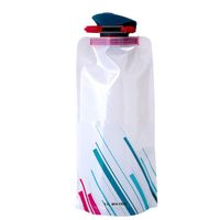 Cestovná skladacia fľaša na vodu s uzáverom, 3 farby, 600 ml Farba: Biela