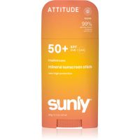 Attitude Sunly Tropical Coco mineralisierende schützende Creme für das Gesicht und Körper in der Form eines Stiftes SPF 50+ 60 g