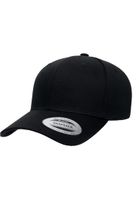 Retro Cotton Blend Snapback Black