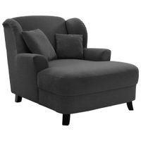 Sit & More XXL KRESLO, textil, kompozitné drevo, tmavosivá