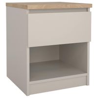 P & B NOČNÝ STOLÍK, farba duba, kašmírová, 40,4/49,5/40 cm