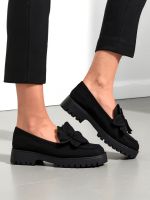 Resti Eko zamszowe mokasyny damskie z kwiatem Floverse