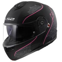 Výklopná přilba LS2 FF908 Strobe II Lux Matt Black-Pink S (55-56)