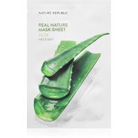 NATURE REPUBLIC Real Nature Aloe Mask Sheet хидратираща платнена маска с успокояващ ефект 23 мл.