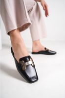 Capone Outfitters Capone Black Women's Slippers with Metallic Accessories.