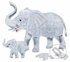 Slon s mláďaťom (3D Crystal puzzle) - puzzle z kategorie 3D puzzle