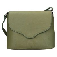 Női bőr crossbody kézitáska Italia Alice - zöld