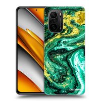 Silikónový čierny obal pre Xiaomi Poco F3 - Green Gold