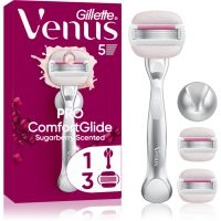 Gillette Venus PRO ComfortGlide Sugarberry жіночий пристрій для гоління з тримачем для душу + запасні леза 5 кс