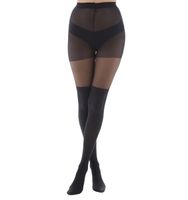 Strumpfhose PAMELA MANN - Uni Over - schwarz 48-52