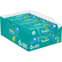 Pampers Fresh Clean XXL υγρά μαντηλάκια καθαρισμού για παιδιά για ευαίσθητο δέρμα 6x80 τμχ