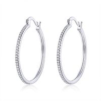 Olivie Strieborné náušnice 4cm KRUHY 5383