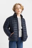 DEFACTO Boy's Water Repellent Half Turtleneck Coat