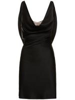 Embellished Satin Mini Dress