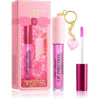 Too Faced Charmed Life Lip Gloss & Key Chain dolgoobstojni sijaj za ustnice za ekstra volumen odtenek Haute Pink 4 g