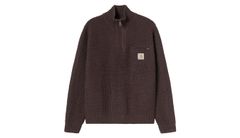 Carhartt WIP Detroit Half Zip Sweater Pánske - Mikiny a mikiny s kapucou Carhartt WIP - Hnedá - I035398_33H_XX-XL - Size: XL