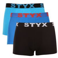3PACK pánské boxerky Styx sportovní guma vícebarevné (3G09079) M