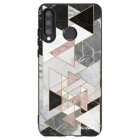 Silikónový čierny obal pre Huawei P30 Lite - Light geometry